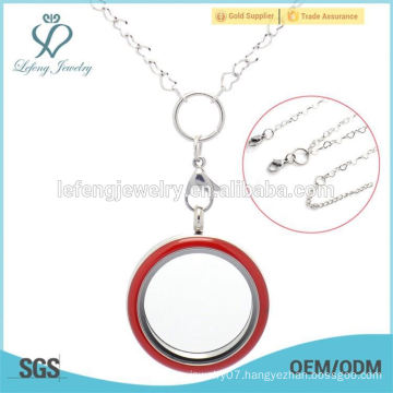 3.6mm 18"+2" fashion silver stainless steel floating memory charms pendant necklace for locket